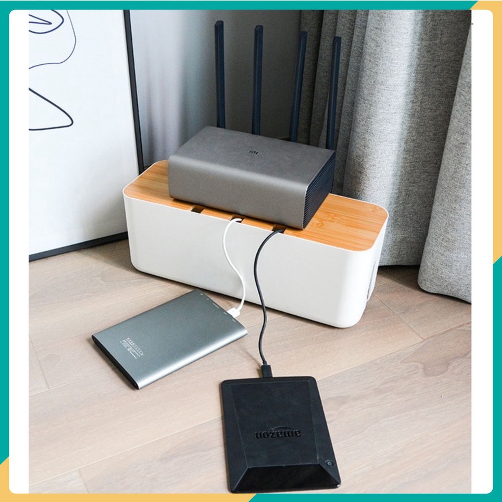 Hộp Đựng Ổ Cắm Điện, dây điện, sạc cáp an toàn đảm bảo bằng nhựa ABS chống cháy nổ
