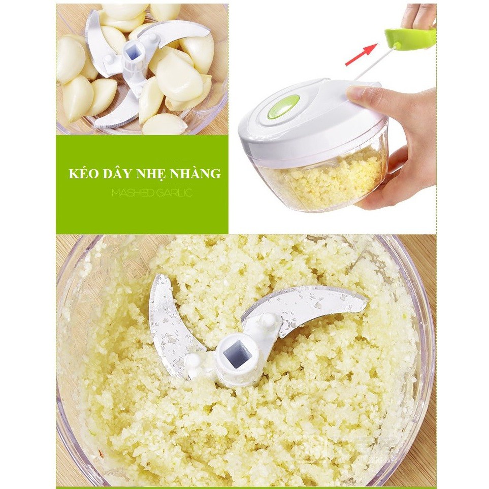 Dung cụ xay tỏi ớt LocknLock kéo tay, lưỡi dao sắc bén dễ dàng sử dụng CKS308 CKS309 CKS310 - K-MALL