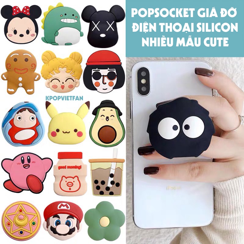 Giá đỡ điện thoại popsocket chống trơn xem phim tiện lợi