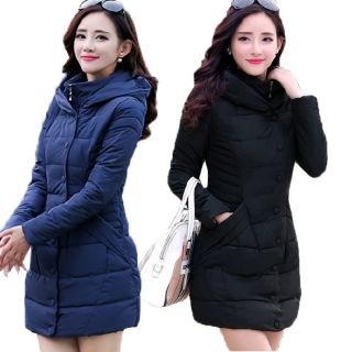 Freeship 99k TQ_Áo phao nữ dáng dài