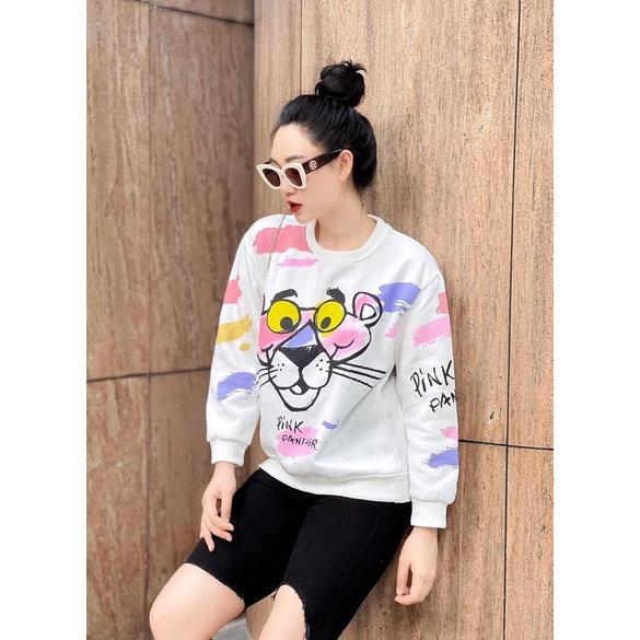 Áo hoodie báo hồng