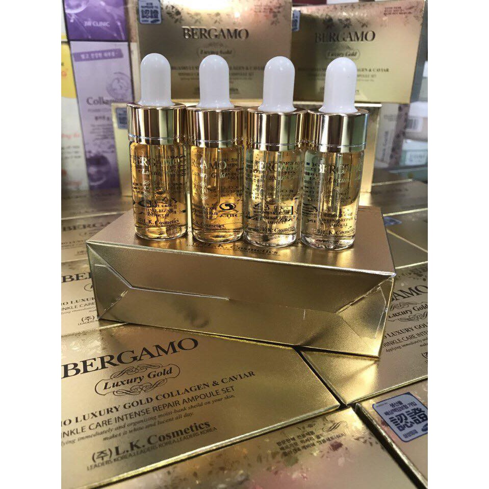 Serum Bergamo Luxury Gold Collagen – Căng da sáng mịn