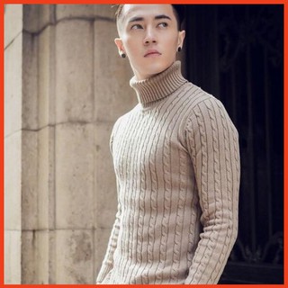 Áo Len Nam Đẹp Dài Tay Hàn Quốc Cổ Lọ Vặn Thừng Thời Trang Mùa Đông Cao Cấp