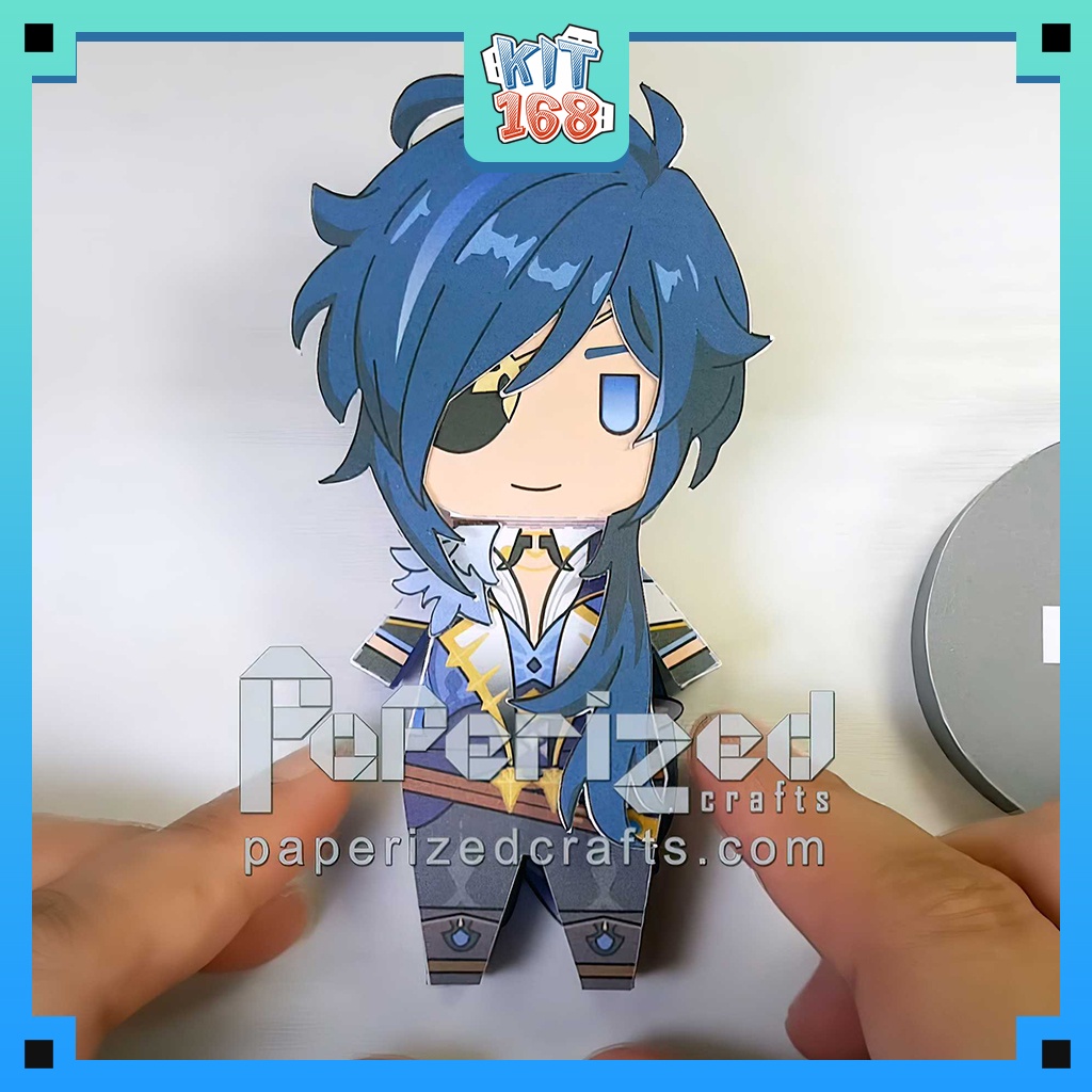 Mô hình giấy Anime Game Chibi Kaeya - Genshin Impact