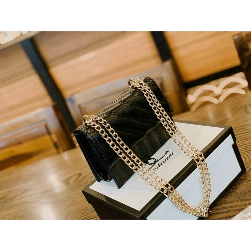 Túi đeo chéo hàn quốc trần chỉ sọc nhiều ngăn❣️Freeship❣️