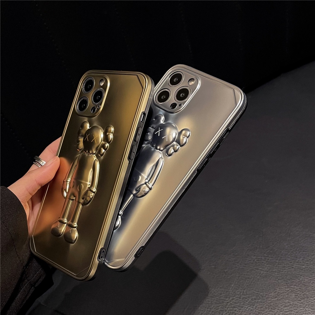 Ốp điện thoại Nhựa Mềm 3D Plating KAWS cho iPhone13 12 mini 11 PRO MAX 6/6s 7/8plus SE2 X/XS XR XSMAX #HG4546 | BigBuy360 - bigbuy360.vn