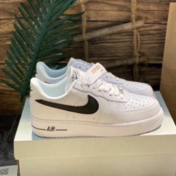 Giày_Nike Trắng vệt đen Air Force 1, Af1 white black nam và nữ bản đẹp 2022