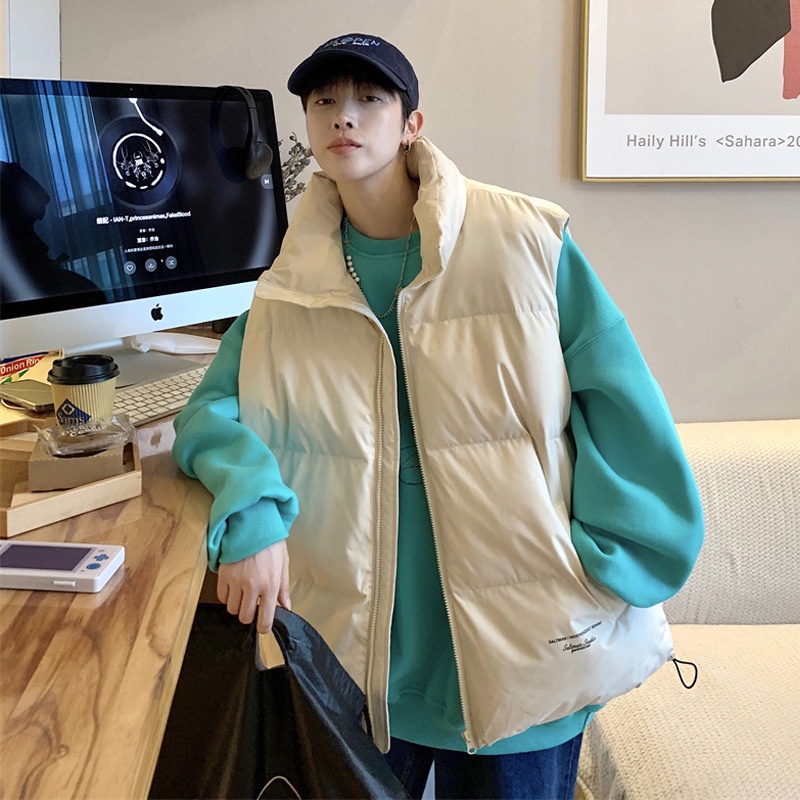 Áo Khoác Cotton Dày Dáng Rộng Phong Cách Đường Phố Hàn Quốc Thời Trang Mùa Đông Dành Cho Nam TF2