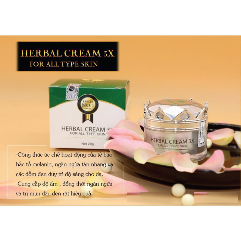 HERBAL CREAM 3X – Kem 3X Phương Anh dưỡng trắng da mặt