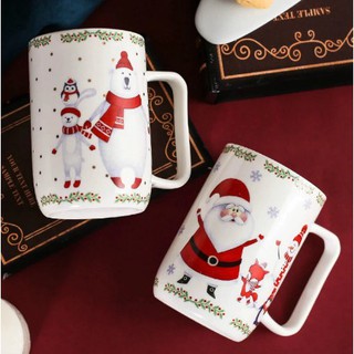 Cốc sứ cao cấp in hình giáng sinh  Merry Christmas - cốc quà tặng Noel mẫu S