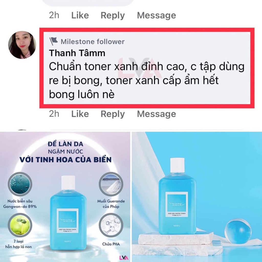 Nước hoa hồng chiết xuất từ nước biển sâu giúp se nhỏ lỗ chân lông NeerG Deep Sea Water Toner