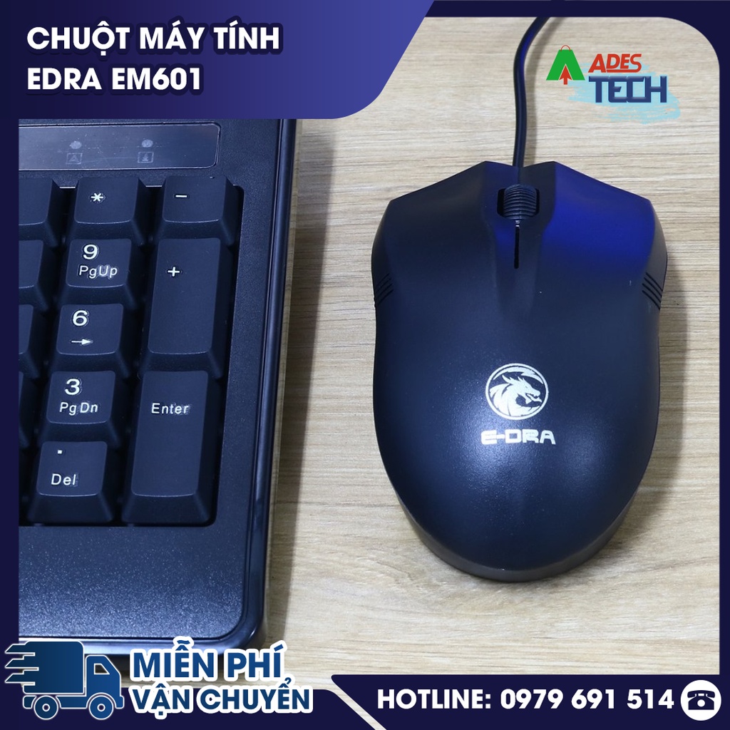 Chuột Máy Tính EDRA EM601 Dành Cho Văn Phòng, PC, Dàn Games Có Dây Bảo hành 12 tháng - CHÍNH HÃNG