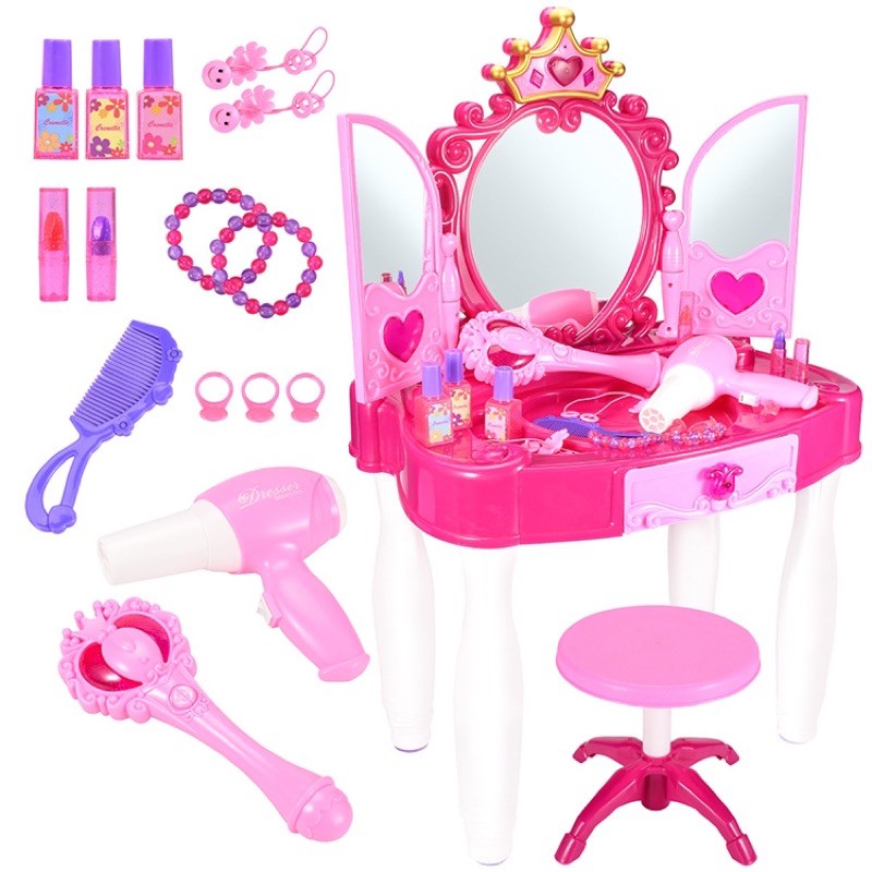 Bàn trang điểm cho bé gương cảm ứng có ghế ngồi