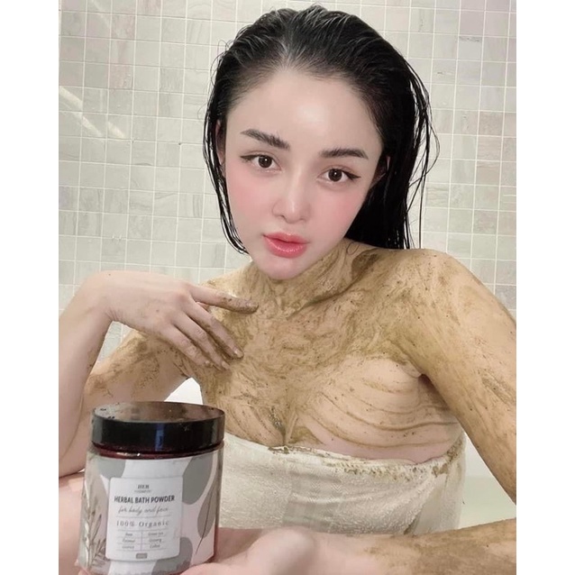 Bột Tắm Dưỡng Trắng Da Herbal Bath Powder Bột Tắm Trắng Thảo Dược siêu trắng mềm mịn an toàn