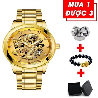 ĐỒNG HỒ NAM MẶT RỒNG FNGEEN F6969 DÂY THÉP CAO CẤP KHÔNG GỈ