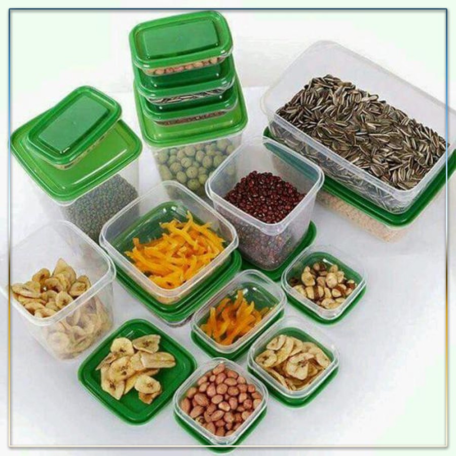 SET 17 HỘP ĐỰNG THỨC ĂN BỎ TỦ LẠNH CÓ NẮP ĐẬY KÍN AN TOÀN