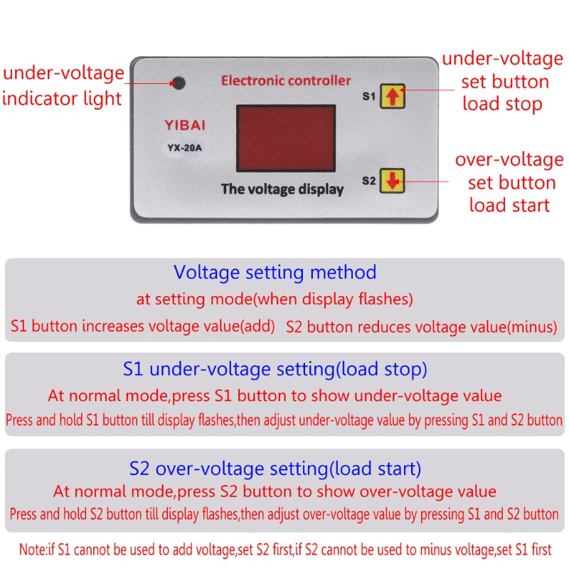 Công Tắc Tự Động Ngắt Tắt Điện Áp Thấp 12V