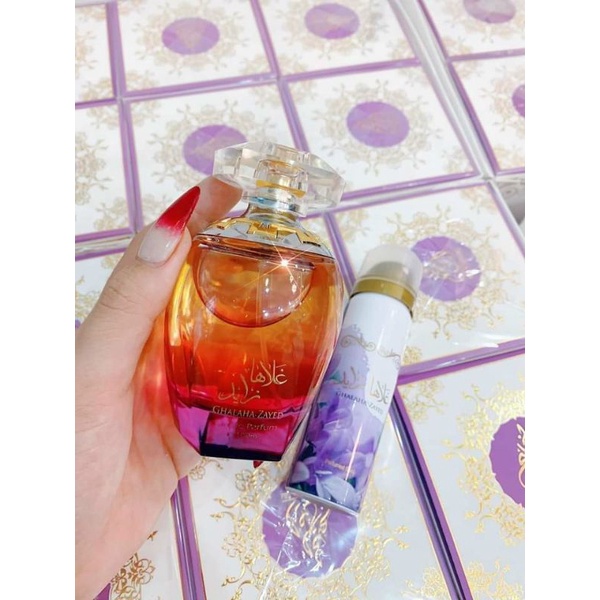[TẶNG XỊT BODY]Set nước hoa nội địa Dubai Ghalaha Zayed ngọt ngào, quyến rũ
