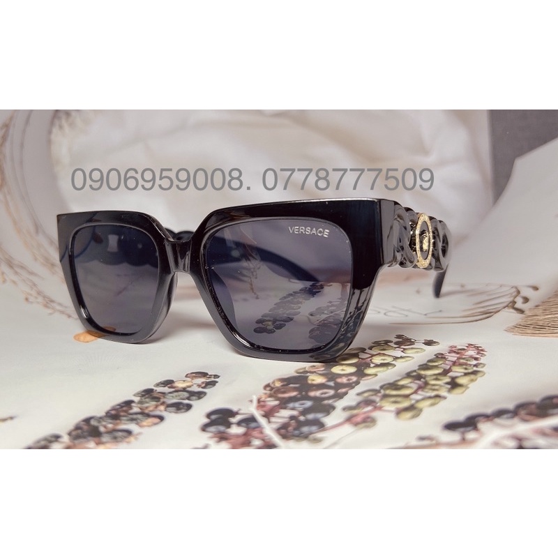 Kính Hiệu Vuông Màu Đen VS Hot Mới 2022 MẮT KÍNH RÂM NAM NỮ VERSACE CAO CẤP CHỐNG UV400 HOT TREND