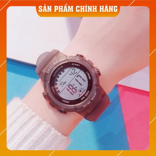 Đồng hồ nữ thể thao Shhors hàng chính hãng dây cao su trong