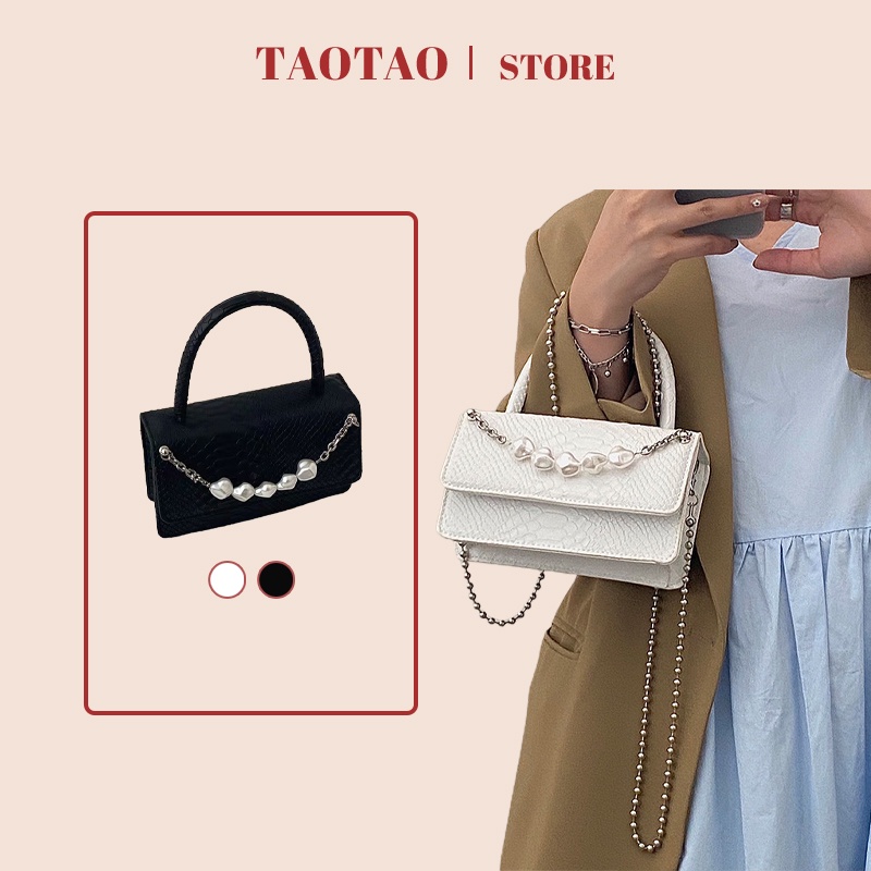 túi xách nữ đẹp đơn giản túi đeo chéo nữ mini ngọc trai