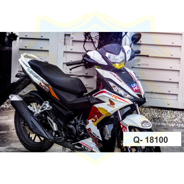 ( Quí khách vui lòng mang ra tiệm cho thợ dán ) Tem winner redbull trắng