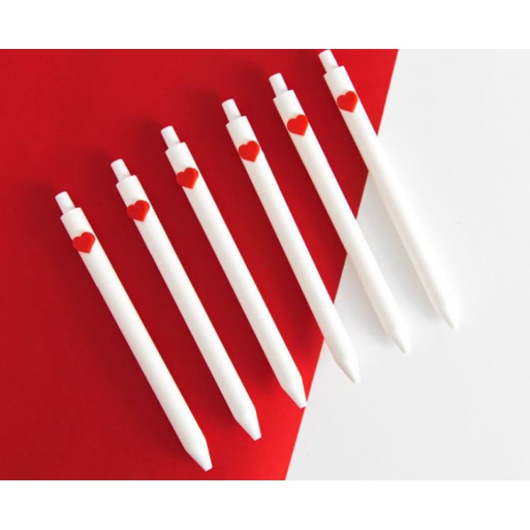 [Hỏa Tốc HCM] Bút Gel Mực Đen KACO ALPHA Trái Tim (1 Cây) - Ngòi 0.5mm
