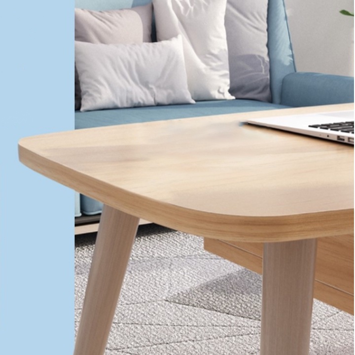 Bàn Trà Sofa/Cafe phong cách Bắc âu hình chữ nhật có 2 ngăn bàn để đồ tiện lợi
