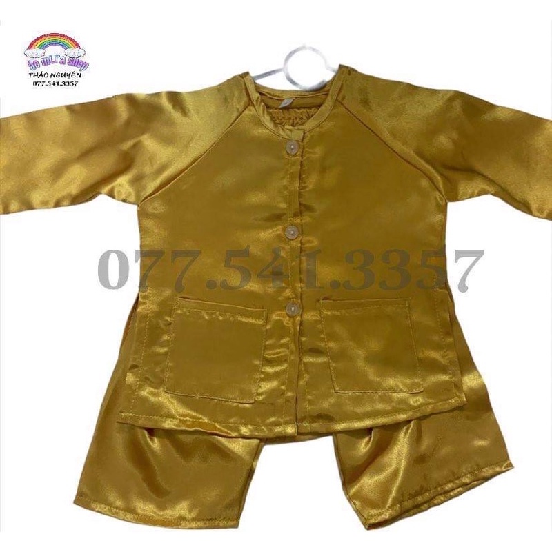 Bộ quần áo bà ba cho bé trai bé gái  chất lụa siêu mát