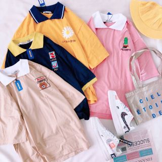 Áo polo free size ulzzang - ẢNH THẬT