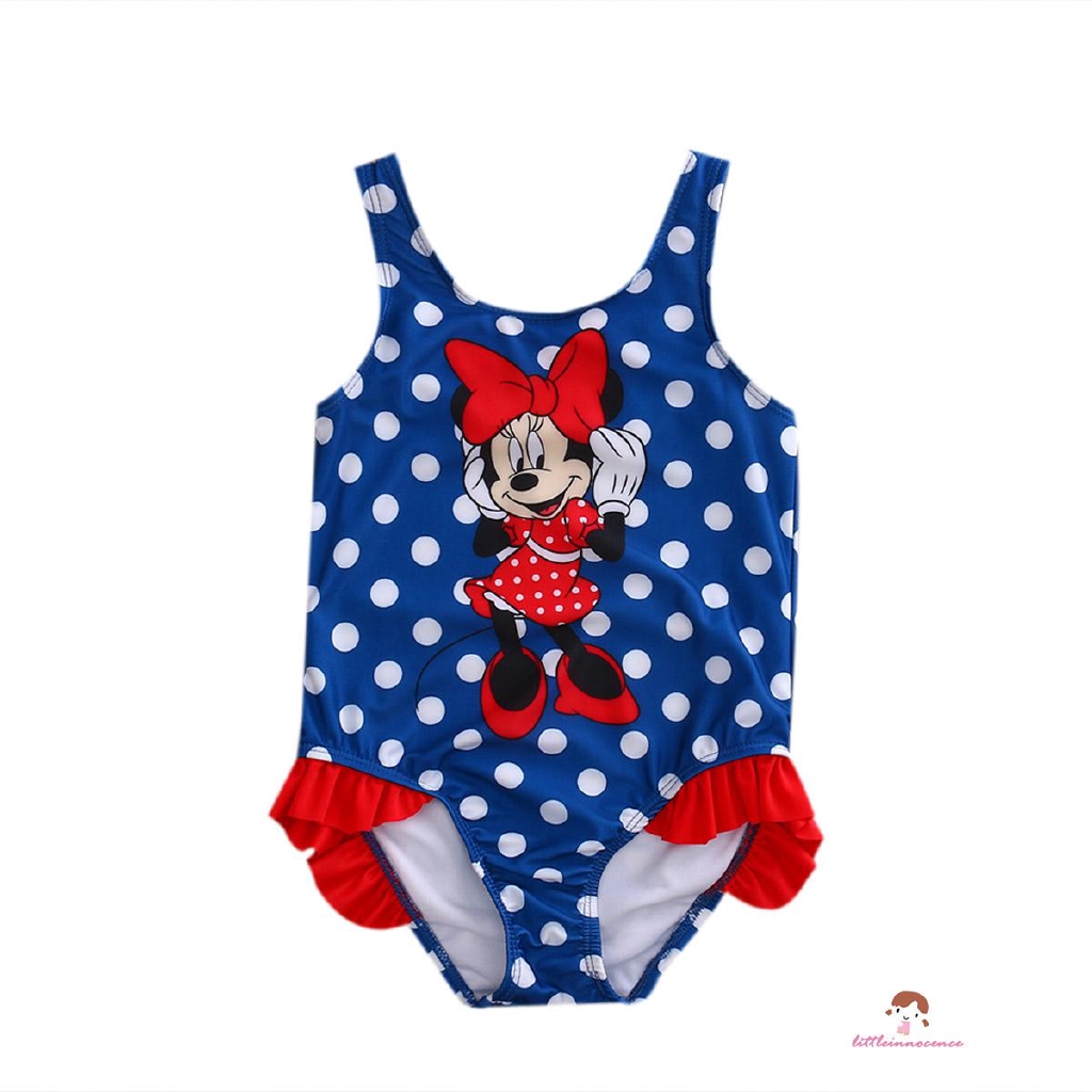 Đồ Bơi Một Mảnh In Hình Chuột Minnie Cho Bé Gái