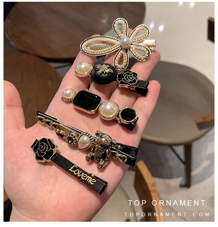 Kẹp Tóc Nữ Đính Ngọc Trai Xinh Xắn