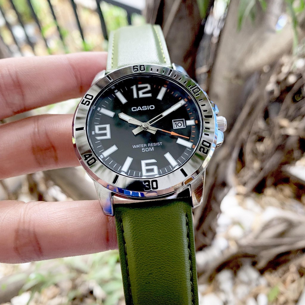 Đồng hồ nam dây da Casio MTP-VD01L-3BVUDF chính hãng