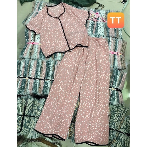Pizama ống suông lụa 100D cao cấp form áo cánh dơi hot hit | BigBuy360 - bigbuy360.vn