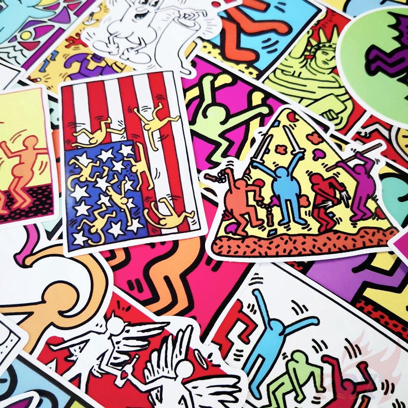 ❉ Keith Haring Series 01 Graffiti Stickers ❉ 50Pcs/Set DIY Mixed Luggage Laptop Skateboard Decals Doodle Stickers