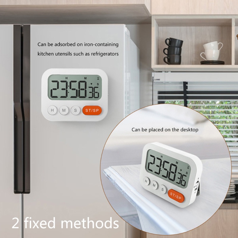 Đồng Hồ Hẹn Giờ Kỹ Thuật Số Âm Thanh Lớn Có Nam Châm Gắn Sau Bếp