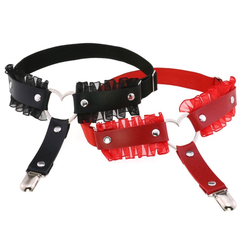 Đai Nịt Bít Tất Bằng Da PU Phong Cách Gothic Punk Gợi Cảm Cho Nữ