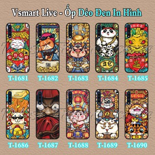 Ốp lưng Vsmart Live dẻo đen in hình 12 con giáp siêu chất