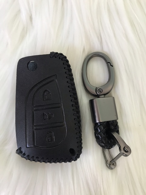 Bao Da Chìa Khoá Gập 3 nút Toyota Innova Fortuner