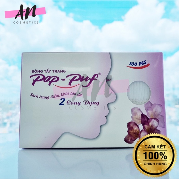 Bông tẩy trang Pop Puf hộp 100 miếng