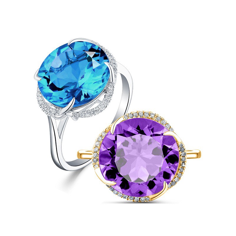 Nhẫn S925 mạ vàng 18k đính đá thời trang sang trọng