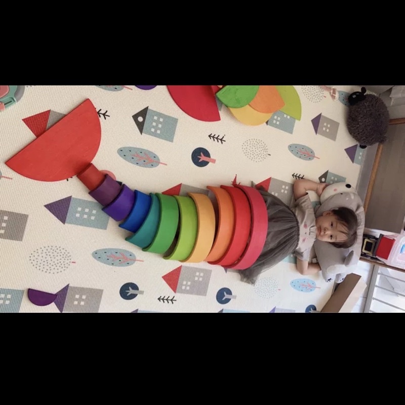 Đồ chơi giáo dục Cầu vồng gỗ Montessori cho bé