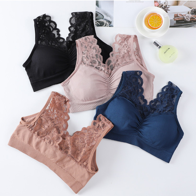 Lace sexy lingerie women's seamless bra