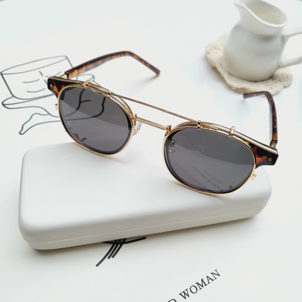 Kính râm cận 2 trong 1 clip on kim loại 𝐊𝟗𝟎𝟗𝟒