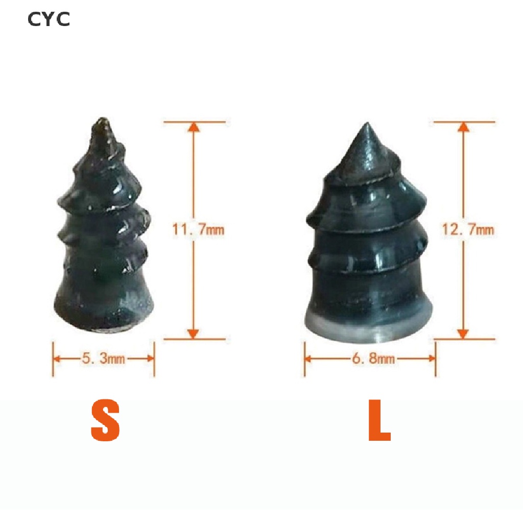 CYC 10pcs Vacuum Tyre Nail For Motorcycle Tubeless Tyre Repair Rubber Nail CY