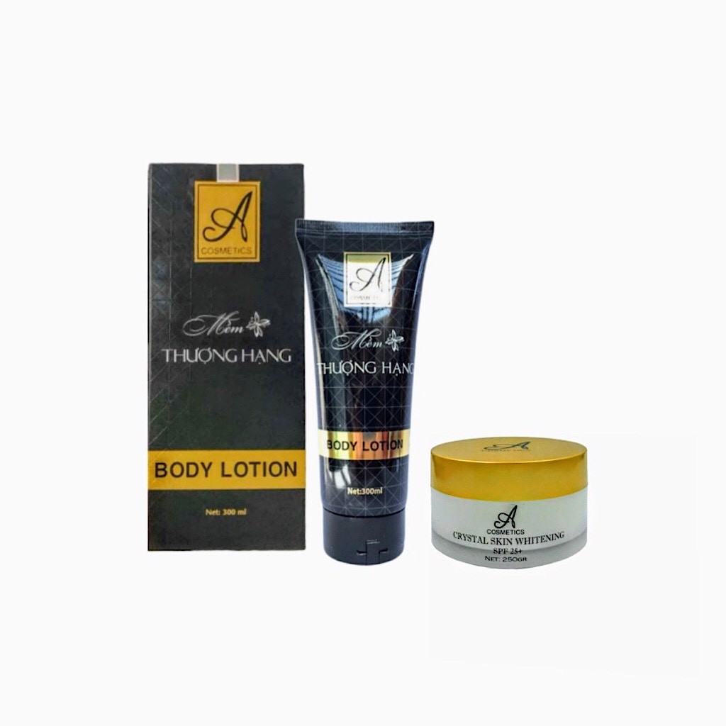 Combo Kem Body Mềm Thượng Hạng Acosmetics Và Ủ Trắng Pha Lê Tinh Thể Nước Acosmetics | BigBuy360 - bigbuy360.vn
