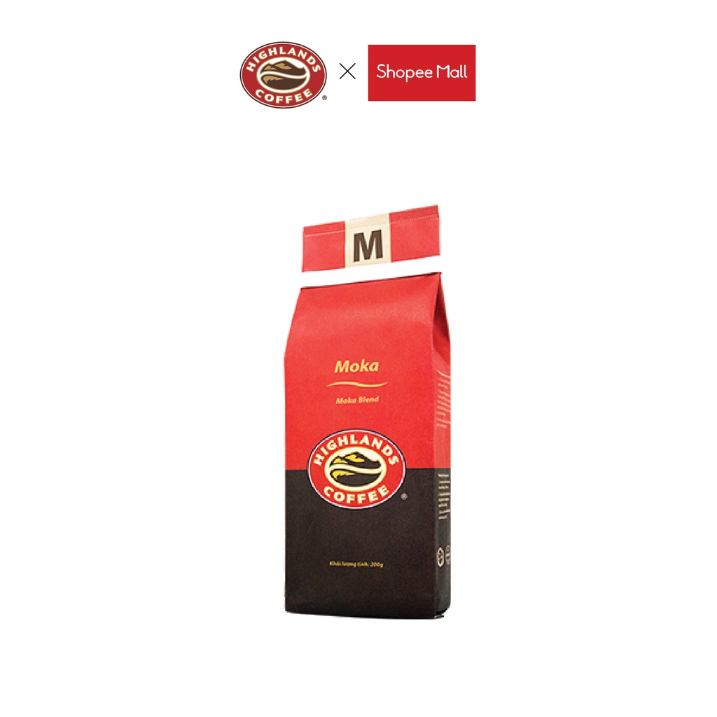 Cà phê rang xay moka highlands coffee 200g gói - ảnh sản phẩm 1