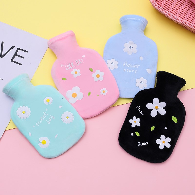 [350ml]Túi chườm nóng lạnh đa năng có lớp vải nhung bên ngoài - Túi chườm bụng