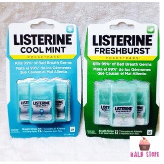 Miếng ngậm Listerine 1 vỉ 3 hộp (1 hộp 24 miếng) Mỹ