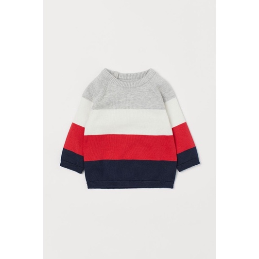 [HM AUTH] áo len kẻ cho bé trai bé gái săn sale hàng chính hãng